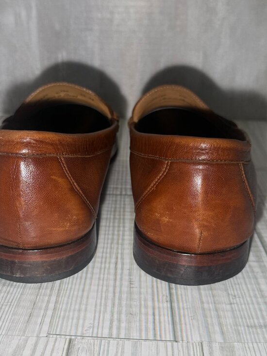 ECCO Mens 12 M Brown Leather Penny Loafers Phorene Comfort Made in Brazil main image 7